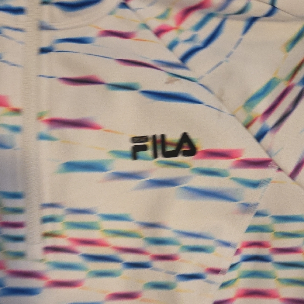 Fila White Multicolor Patterned Pullover - image 2